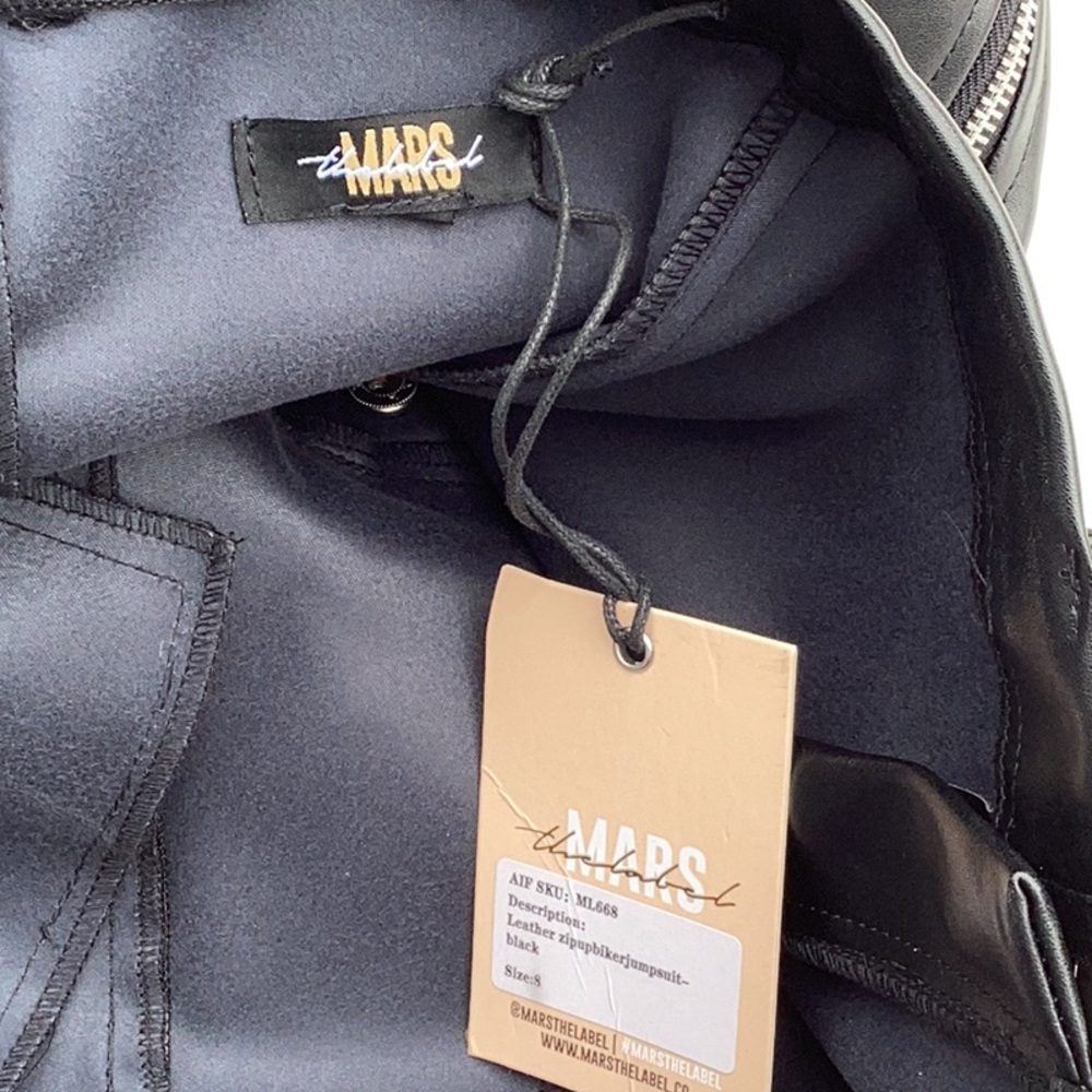 Black Leather Jumpsuit - Picture 12 of 15